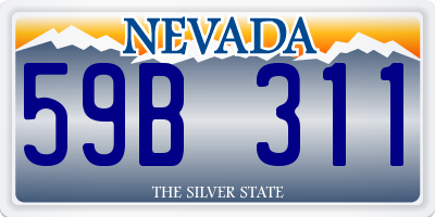 NV license plate 59B311