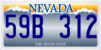 NV license plate 59B312