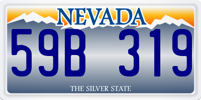 NV license plate 59B319