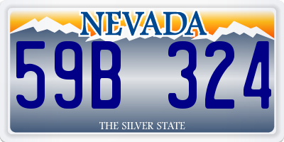 NV license plate 59B324