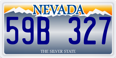 NV license plate 59B327