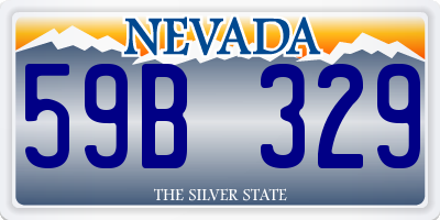 NV license plate 59B329