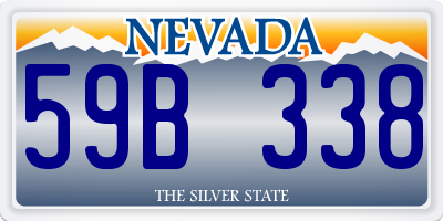 NV license plate 59B338