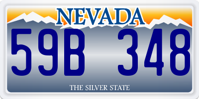NV license plate 59B348