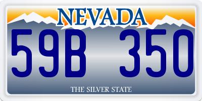 NV license plate 59B350