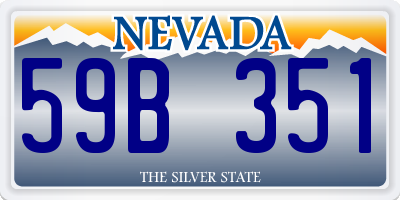 NV license plate 59B351