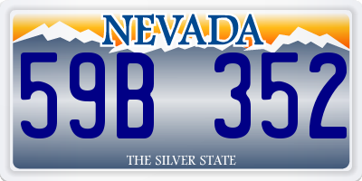 NV license plate 59B352