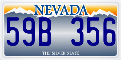 NV license plate 59B356