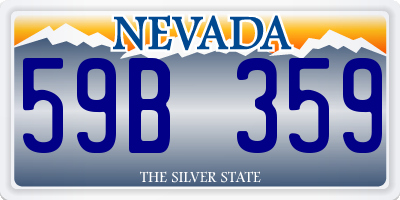 NV license plate 59B359