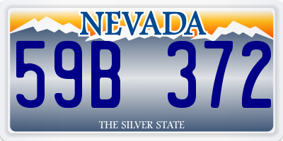 NV license plate 59B372