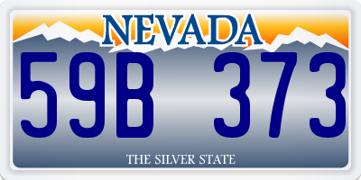 NV license plate 59B373