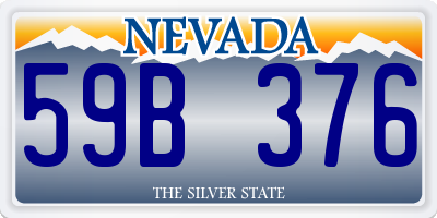 NV license plate 59B376