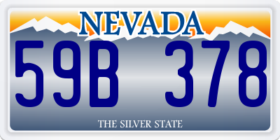 NV license plate 59B378