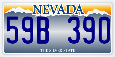 NV license plate 59B390