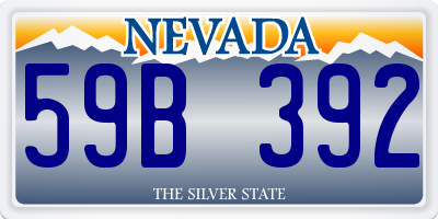 NV license plate 59B392