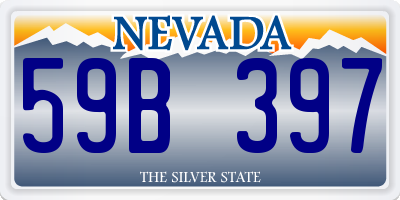 NV license plate 59B397