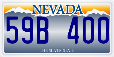 NV license plate 59B400