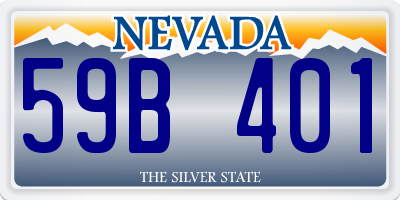 NV license plate 59B401