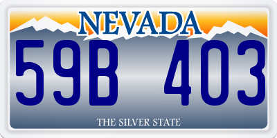 NV license plate 59B403