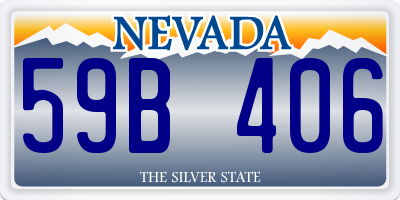 NV license plate 59B406