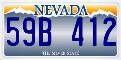 NV license plate 59B412