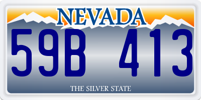 NV license plate 59B413