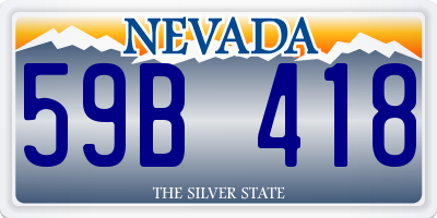 NV license plate 59B418