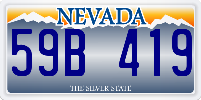 NV license plate 59B419