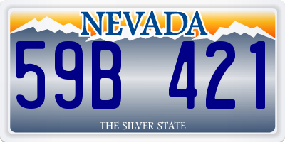 NV license plate 59B421