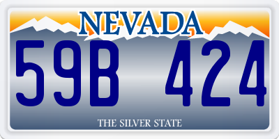 NV license plate 59B424