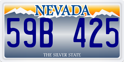 NV license plate 59B425