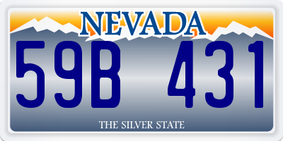 NV license plate 59B431