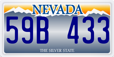 NV license plate 59B433