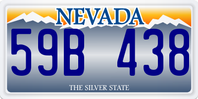 NV license plate 59B438