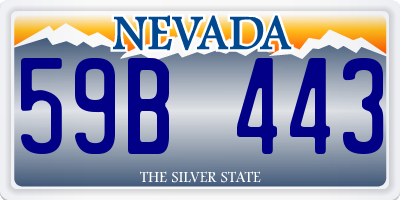 NV license plate 59B443