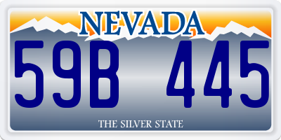 NV license plate 59B445