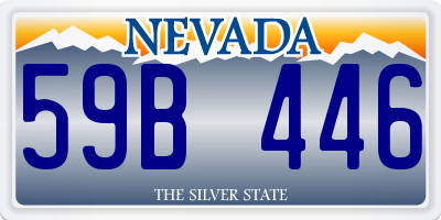 NV license plate 59B446