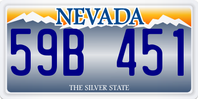 NV license plate 59B451