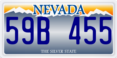 NV license plate 59B455
