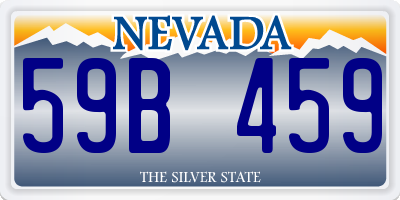 NV license plate 59B459