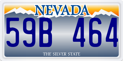 NV license plate 59B464