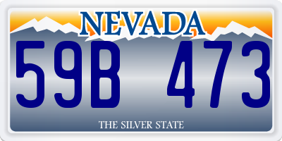 NV license plate 59B473