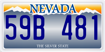 NV license plate 59B481