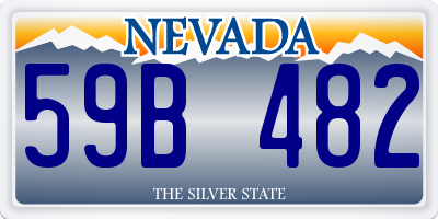 NV license plate 59B482