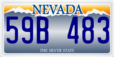 NV license plate 59B483