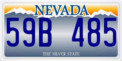 NV license plate 59B485