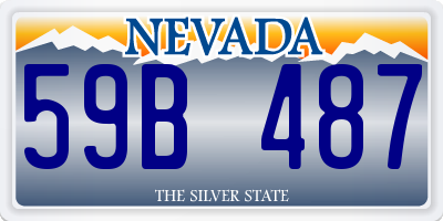 NV license plate 59B487