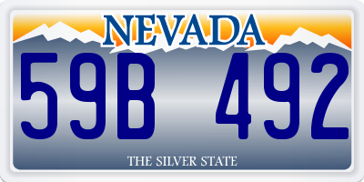 NV license plate 59B492