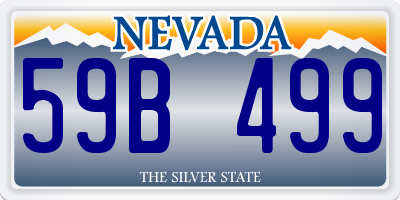 NV license plate 59B499