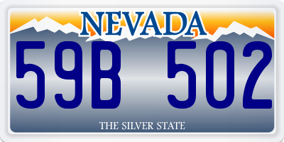 NV license plate 59B502